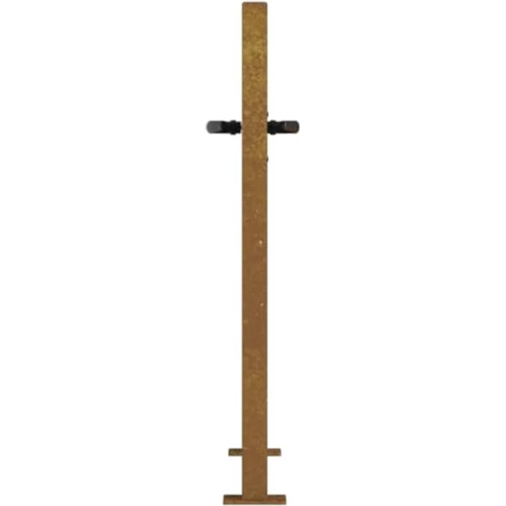 vidaXL Gartentor 105x80 cm Cortenstahl Quadratisches Design Abschließbar Rostig – Bild 9