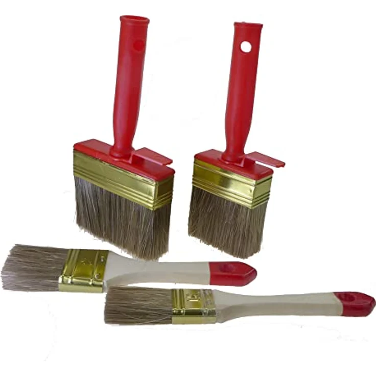 ROTIX Beizpinsel Lasur-Pinsel Flachpinsel Flächenstreicher 4-teiliges Set – Bild 2