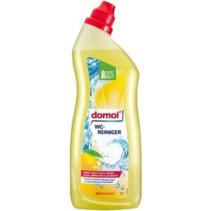 Domol WC-Reiniger Citrus 1L – Kraftvoll gegen Kalk & Urinstein, hygienische Frische für den Sanitärbereich