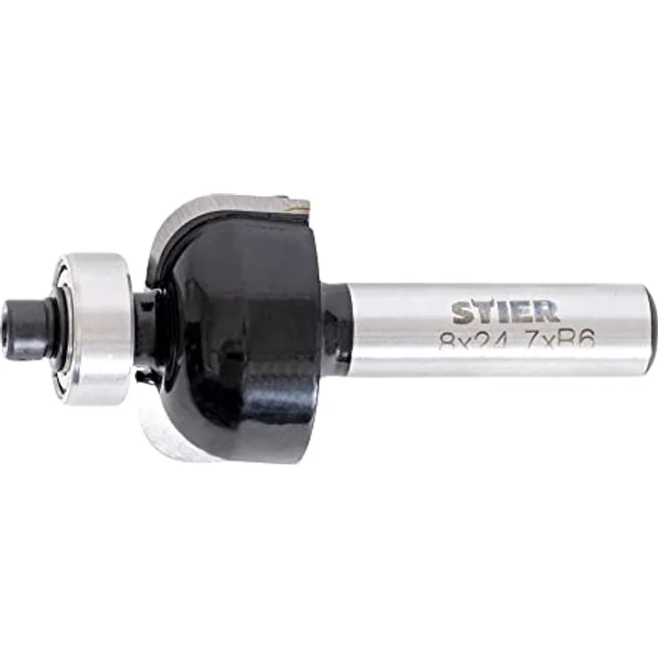 STIER Hohlkehlfräser mit Kugellager HM (HW), Ø 24,7 mm, Schaft Ø 8 mm