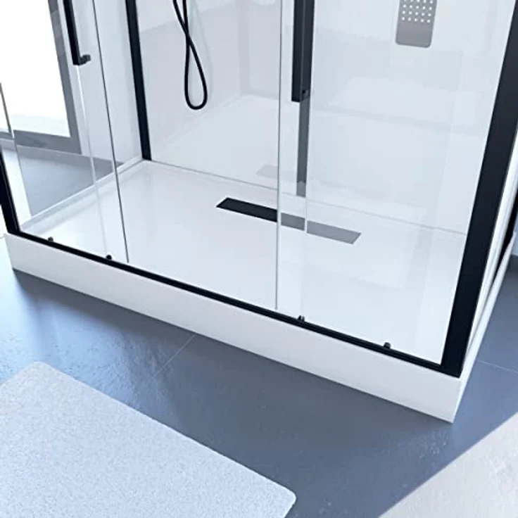 Marwell Komplettdusche White XXL, BxT: 160x85 cm, Einscheibensicherheitsglas, inkl. Armaturen – Bild 3