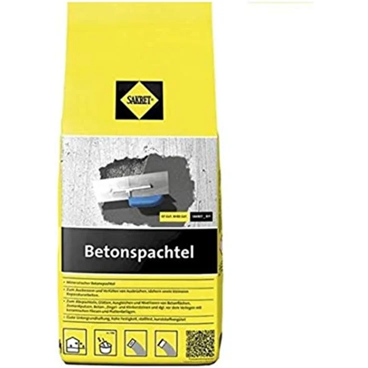 Sakret Betonspachtel 5 kg Beutel grau – Bild 2