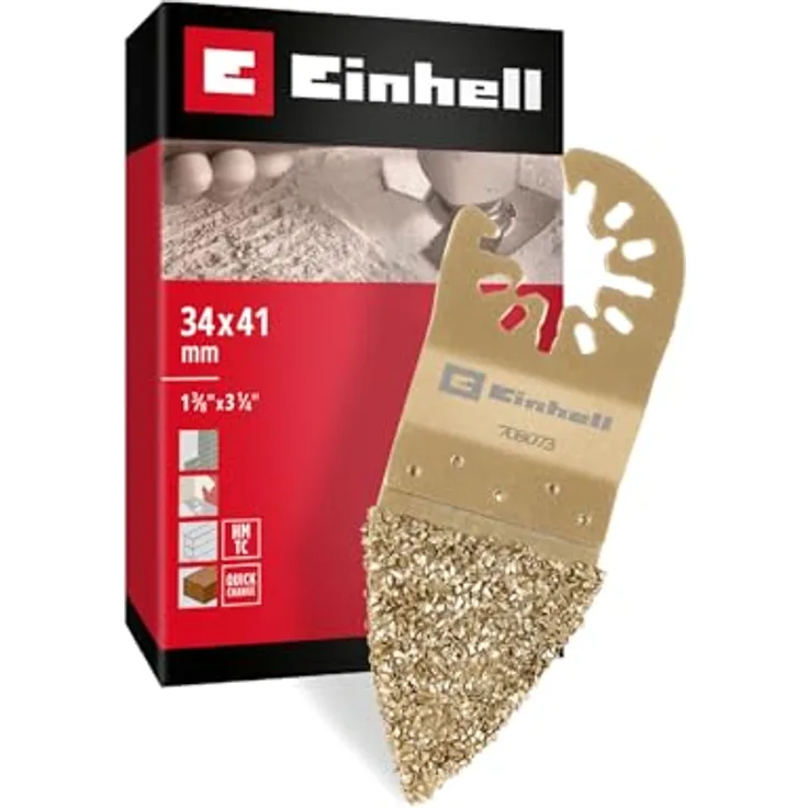 Einhell Hartmetall-Fingerraspel 34mm, kompakt mit Hartmetallbeschichtung und Open Back Schnellwechselfunktion, geeignet für Multitools