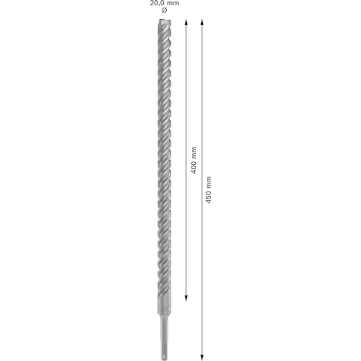 Bosch Professional 2608836641 Bosch 5X SDS Plus Steinbohrer 20mm 450mm 1 Stück, grey – Bild 4