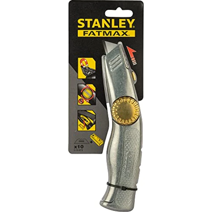 Stanley FatMax Messer einziehbare Klinge (robustes Gehäuse, ergonomisches Design, InterLock, magnetische Spitze) 0-10-819 – Bild 10