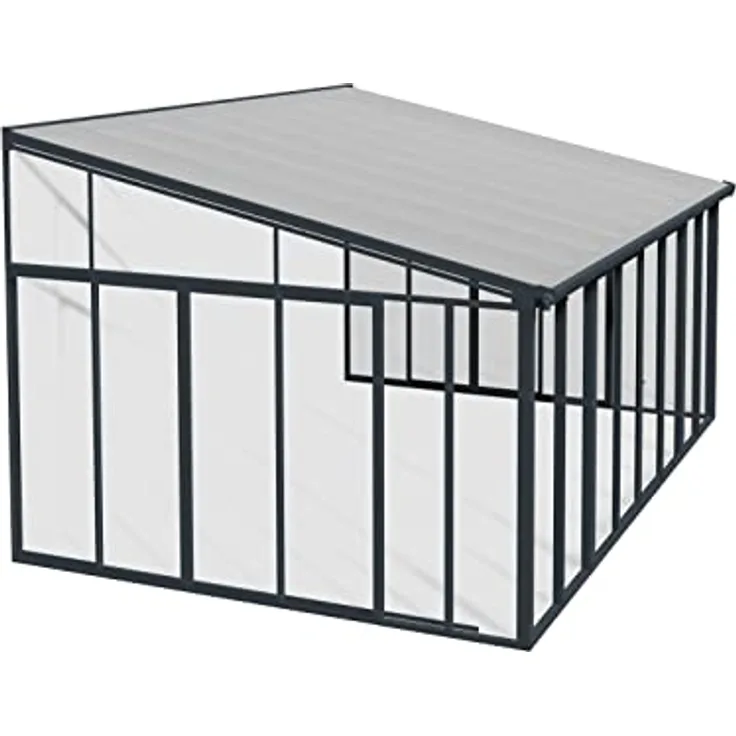 Palram Canopia Terrassendach Wintergarten Sanremo anthrazit // 400x425 cm (TxB)