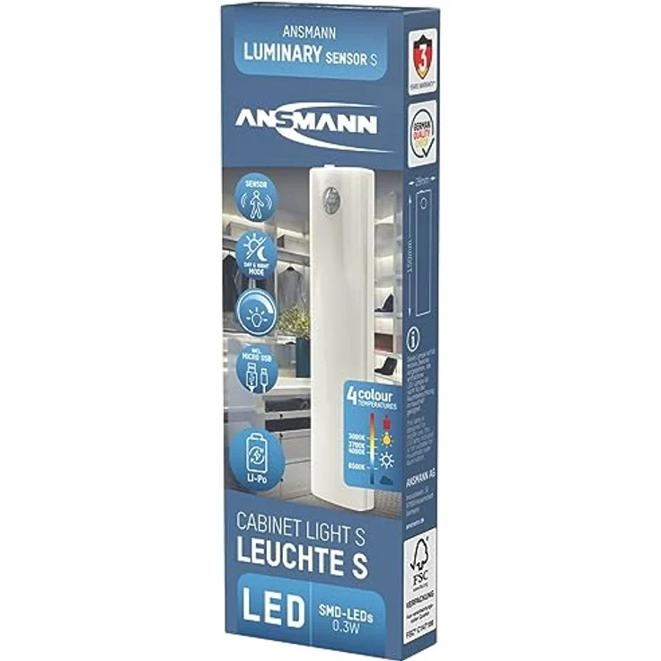 Ansmann LED Unterbauleuchte S inkl. Bewegungssensor aufladbar – Bild 1