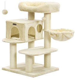 FEANDREA Kratzbaum mit XXL Aussichtsplattform, Stabil