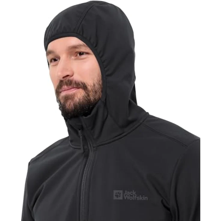 Jack Wolfskin Bornberg Hoody M, Softshelljacke für Herren, winddicht und wasserabweisend, Schwarz, XXL – Bild 8