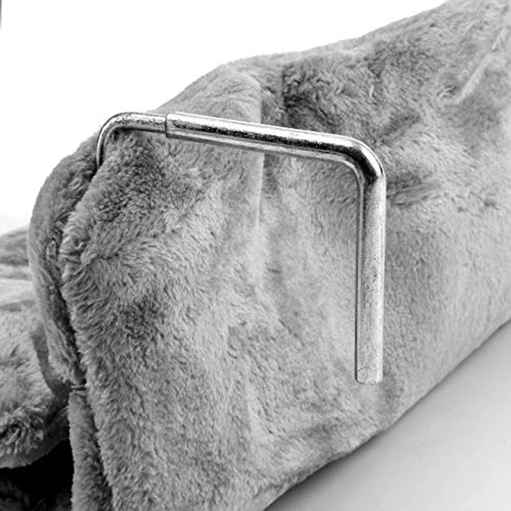 CanadianCat Company Katzen Kuschelsack für Heizkörper, grau, flauschige Liegemulde mit verstellbaren Bügeln, 47 x 35 x 42 cm – Bild 3