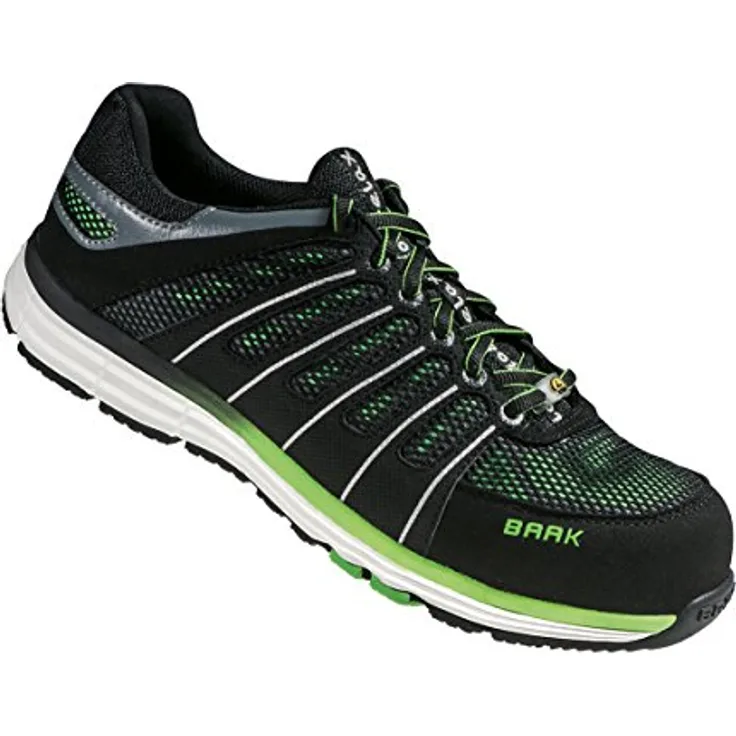 BAAK Sicherheitshalbschuhe S1P "Reeny" Go and Relax, 1 Stück, 44, schwarz/grün, 71522