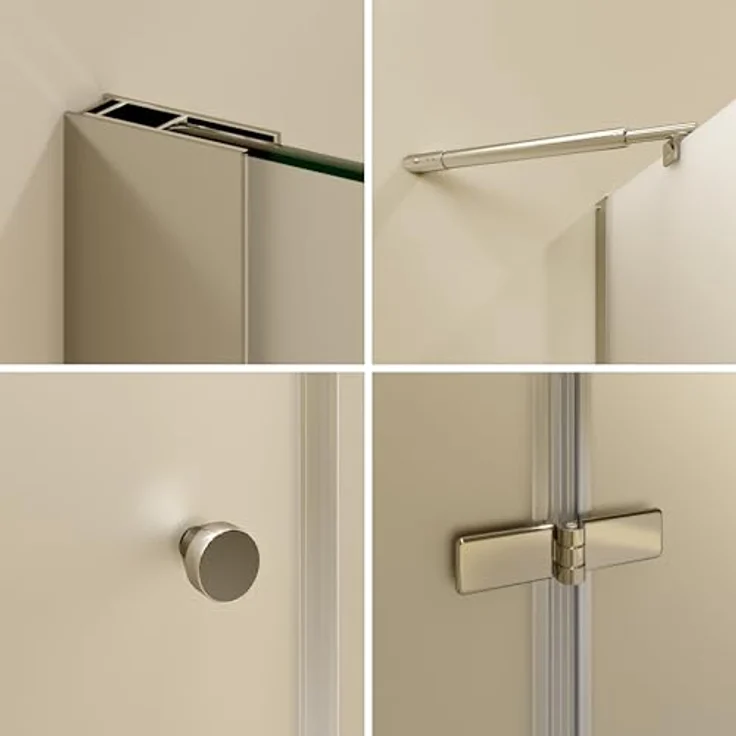 Duschkabine Duschabtrennung Eckeinstieg Scharniertür NANO-ESG Klarglas Höhe: 190cm DK19 105x80 cm – Bild 7