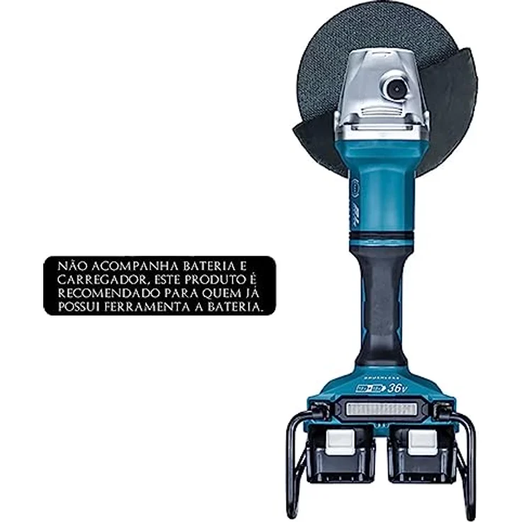 Makita DGA900Z Akku Winkelschleifer, 18 W, 36 V, Blau, L 230 mm Akku – Bild 2