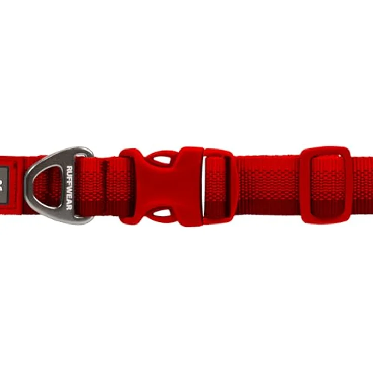 Ruffwear Front Range-Halsband, Hundehalsband mit V-Ring, längenverstellbares Haustier-Hundehalsband, bequemer weicher Stoff, Haustierhalsband mit Hundeleinen-Befestigungsring, Red Canyon 11"-14" – Bild 2