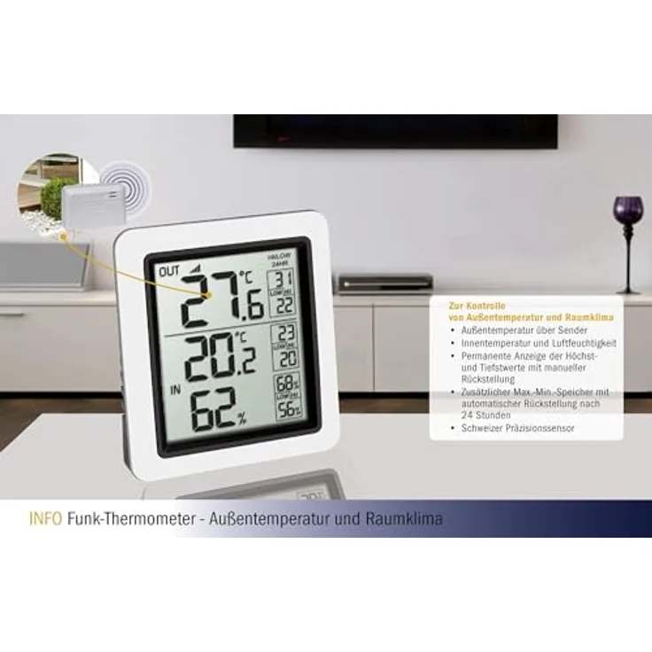 TFA Dostmann Funk-Thermometer INFO Funk-Thermometer – Bild 9