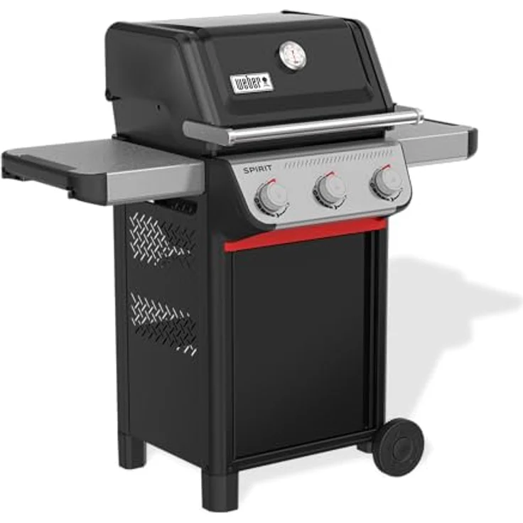 Weber Gasgrill Spirit E-310, 3 Brenner Gasgrill mit 7 kW, Grillfläche 52 x 44 cm, Edelstahl-Aromaschienen, porzellanemaillierte Gusseisenroste – Bild 3