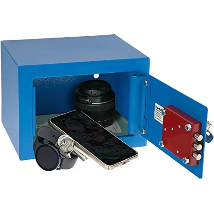 HMF 49216-05 Safe Tresor klein mit Schlüssel, Möbeltresor | 23 x 17 x ...