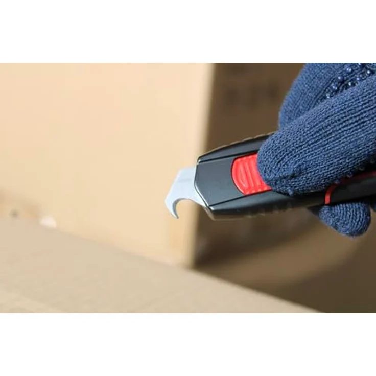 WEDO Safety Double Side Cuttermesser 19 mm, Teppichmesser mit 2 Klingen und gummiertem Griff, schwarz – Bild 6