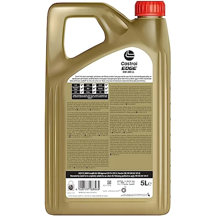 Castrol EDGE 5W-30 LL H, Motoröl mit Fluid-Titanium-Technologie, hohe Leistung für Benzin, Diesel und Hybrid, 5L – Bild 4