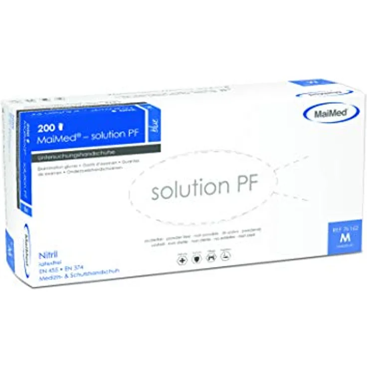 MAIMED solution PF Handsch. puderfrei S blü 200 St