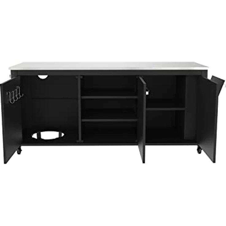 cozze 210 x 67 x 90 cm Außentisch, Edelstahl, Black, 180 x 60 x 90 cm – Bild 5