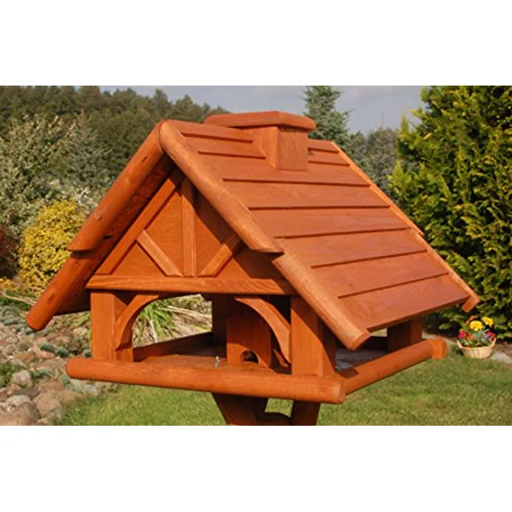 Deko-Shop-Hannusch Vogelhaus, Vogelfutterhaus, Vogelhäuschen, sehr robust, behandelt