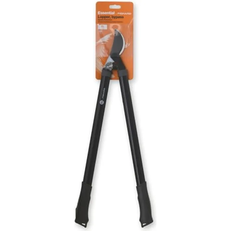 Fiskars Essential Bypass Astschere, 66 cm, rostfreie Stahlklingen, ergonomische Griffe, ideal für frisches Holz bis 3,8 cm Durchmesser