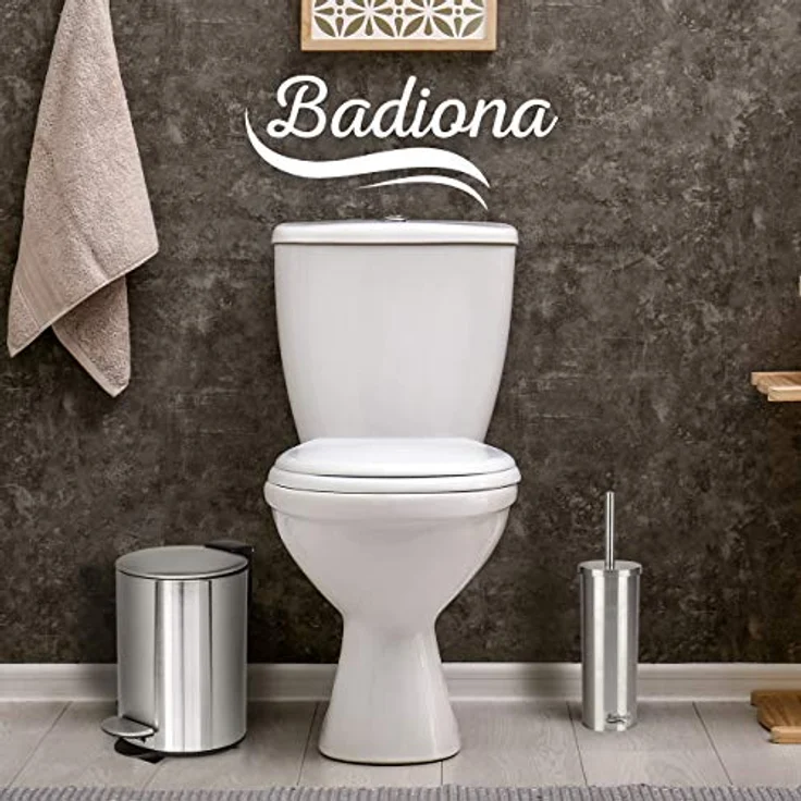 BADIONA WC Bürste Silikon Toilettenbürste Edelstahl | WC Bürstengarnitur | Klobürste Silikon Schwarz WC Bürste Schwarz | Toilettenbürste Silikon Klobürste Edelstahl | Badaccessoires Toilet Brush – Bild 2