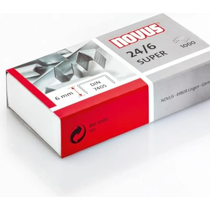 Novus Tools HK24/620000 Heftklammern, Standardheftklammern mit 6 mm Schenkellänge für Papierstapel bis 30 Blatt – Bild 4
