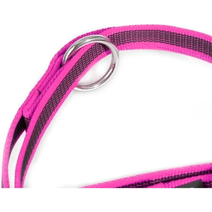 IDC Color & Gray verstellbare Leine mit Doppelkarabiner, 20 mm x 2,2 m, Pink-Grau – Bild 3