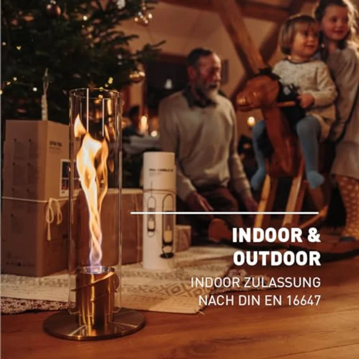 höfats - Spin 900 Gold NEUES Modell mit verlängerter Brenndauer Dank innovativer Brenntechnologie - flüssig Bioethanolkamin, Edelstahl Tischfeuer, wärmender Tischkamin für Indoor und Outdoor – Bild 4