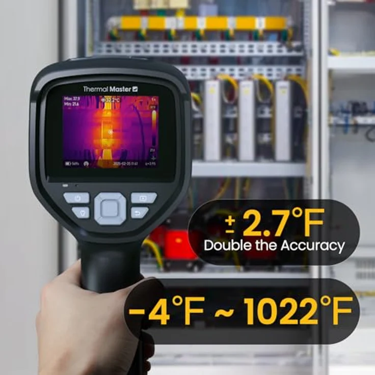Thermal Master Thor 002, Wärmebildkamera mit 512x384 IR-Auflösung, 3,5-Zoll IPS Bildschirm, 2M Pixel visuelle Kamera, temperaturbereich -20°C bis 550°C, NETD <40mK – Bild 4