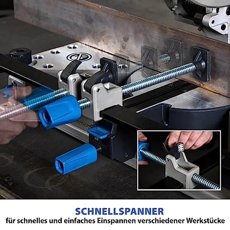 Evolution S355MCS Metall-Gehrungssäge 2200W, 355mm Kappsäge für Metall, +/- 46° Gehrungsbereich, CNC-Basis, Profi-Trockenschnitt-Technologie – Bild 6