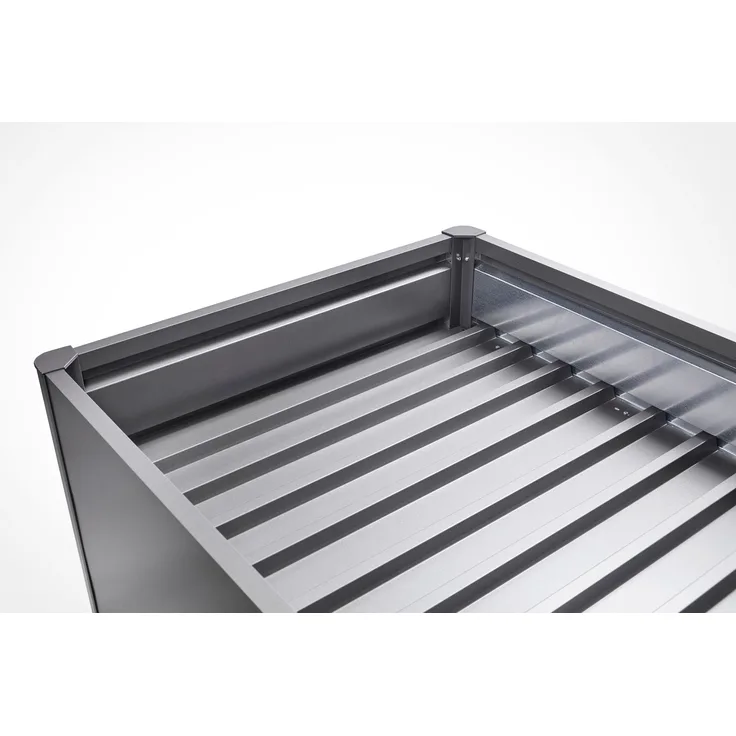 Biohort Zwischenboden Hochbeet, 393,7 cm x 100 cm x 3 cm, Silber, reduziert Erdvolumen und sorgt für optimalen Wasserablauf