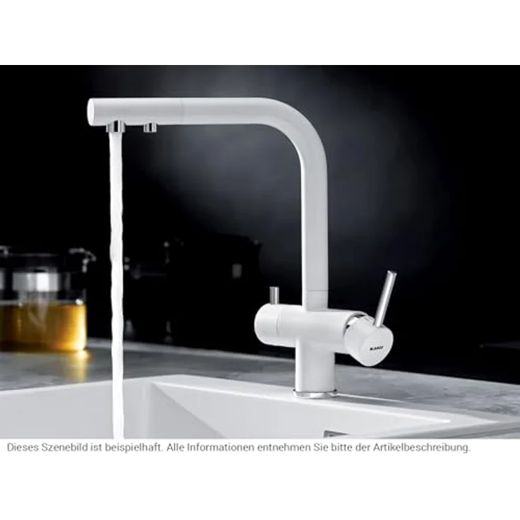Blanco FONTAS II Filter, Küchenarmatur Hochdruck, schwarz matt, 3-in-1 mit separater Wasserführung für gefiltertes Wasser – Bild 5