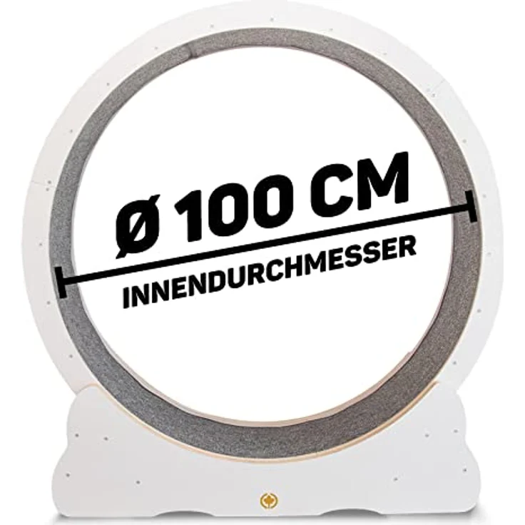 CanadianCat Company | Katzenlaufrad aus Holz - CatInMotion - Spiel- & Traininggerät für Katzen | Bausatz Weiß - L Ø100cm | 110 x 36,5 x 115 cm – Bild 2