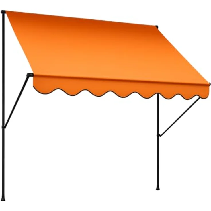 Angerer Klemmmarkise PE-Gewebe Uni, Orange, 250 cm – Bild 2