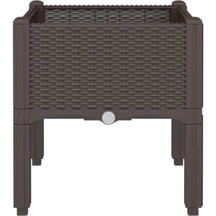 vidaXL Pflanzkasten mit Beinen Braun 40x40x42 cm PP – Bild 4