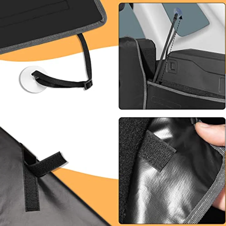 Kingsleeve® Kofferraumschutz Universal 600D Oxford Wasserabweisend Kratzfest Ladekantenschutz Pflegeleicht Schondecke Kofferraummatte Hund, Schwarz – Bild 4
