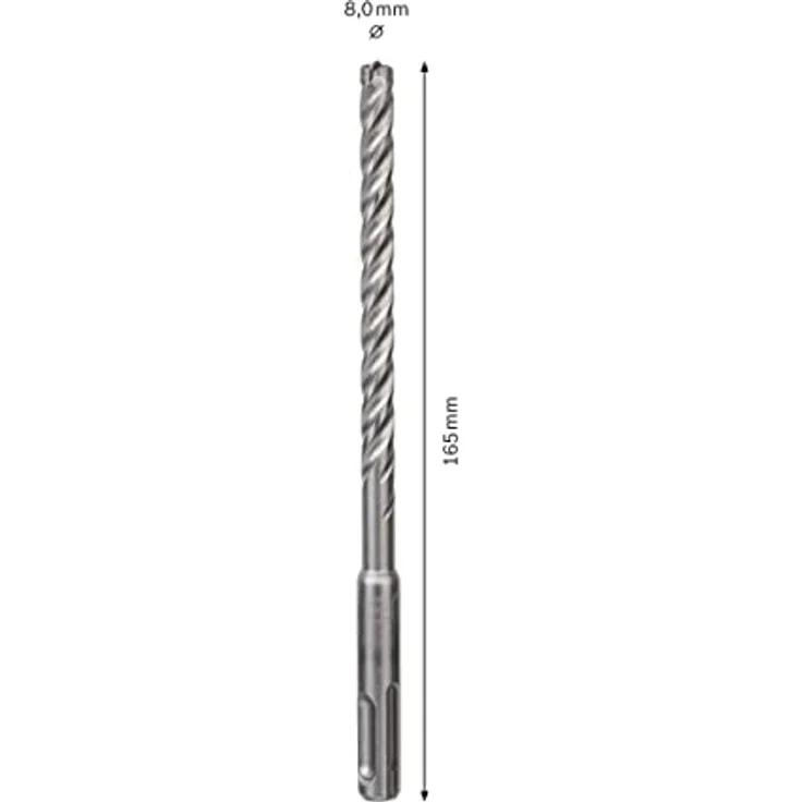 Bosch Professional 10 tlg. Hammerbohrer SDS Plus-7X (für Beton und Mauerwerk, 8 x 100 x 165 mm, Zubehör Bohrhammer) – Bild 3