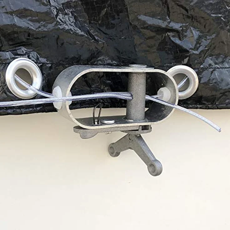 Draht-Spannseil für Pool Planen Ø 2 mm Länge 13 m Spannverschluss Seil-Spanner Drahtseil für Pool-plane – Bild 5