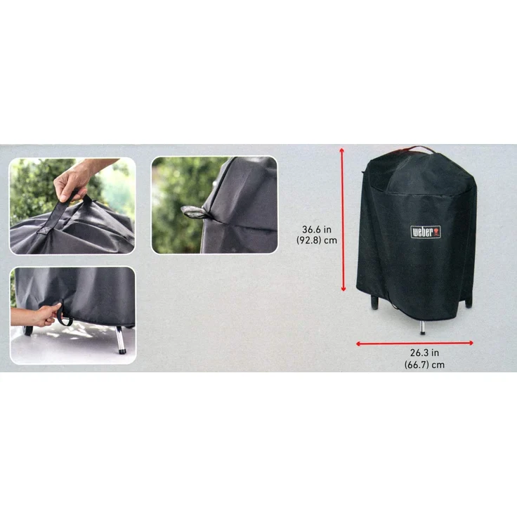 Weber 7186 Grillabdeckung, schwarz, Polyester, für Weber Performer Premium – Bild 3