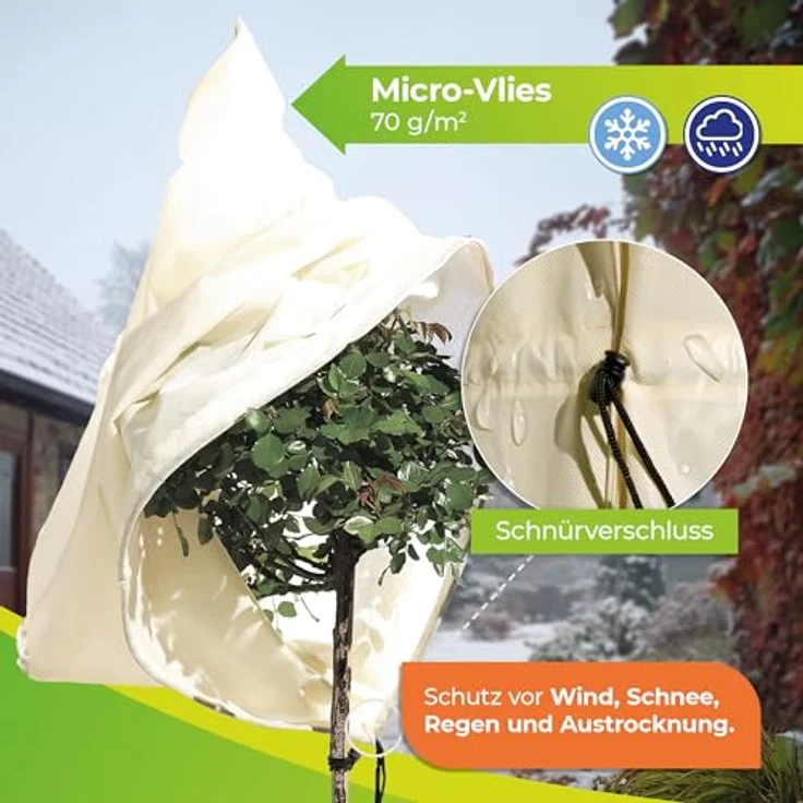 BioGreen Kübelpflanzensack S 80 x 60 cm 70 g-m² Winterschutz – Bild 4