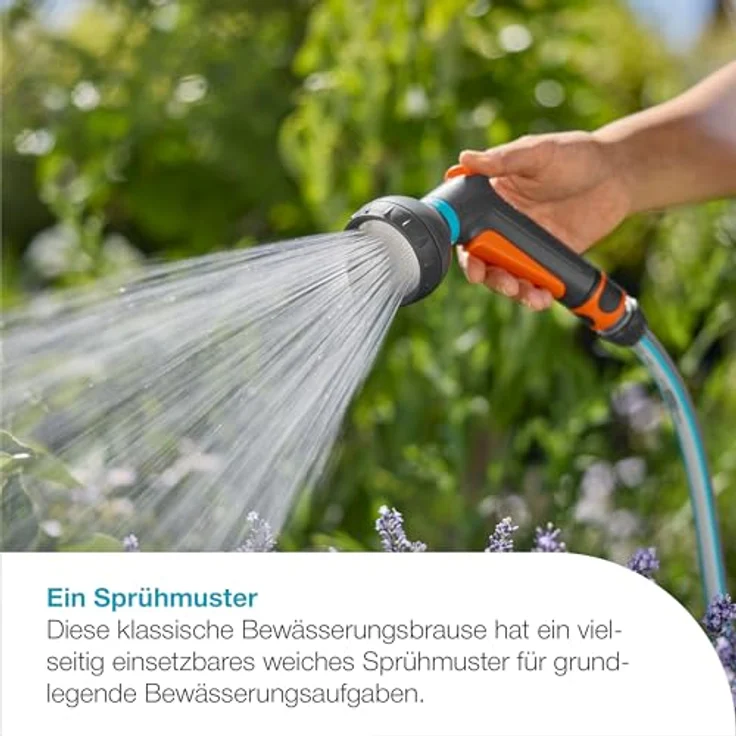 Gardena Bewässerungsbrause Classic, Softsprühbild mit stufenlos einstellbarer Wassermenge, wetterbeständig gegen UV-Strahlung und Frost – Bild 2