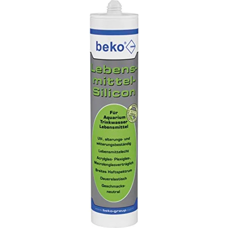 beko FoodLine Lebensmittel-Silicon 310 ml transparent - Gute Dosierbarkeit, sehr gut glättbar, auch als Aquariensilicon einsetzbar