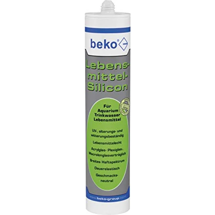 beko FoodLine Lebensmittel-Silicon 310 ml transparent - Gute Dosierbarkeit, sehr gut glättbar, auch als Aquariensilicon einsetzbar – Bild 1