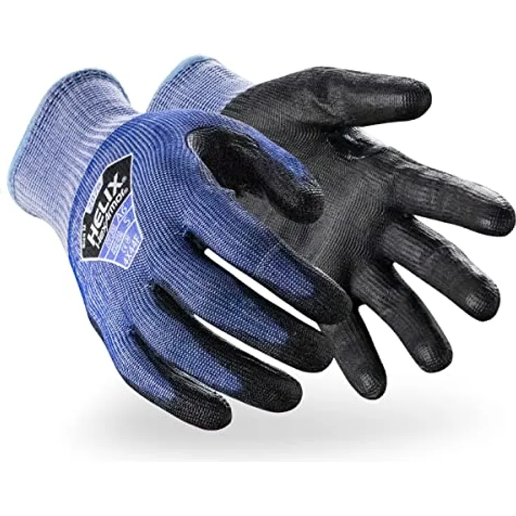 HexArmor Guanto Hexarmor Helix 2076 tg.6 Arbeitshandschuhe mit schnittfester 360-Grad-Strick- und Handflächenbeschichtung, PU-Handflächenbeschichtung, grau