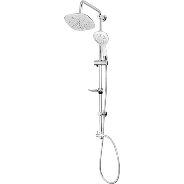 Aloni Brausegarnitur TM53232, Rain Bianco Regendusche Handbrause 3 + 1, Chrom – Bild 1