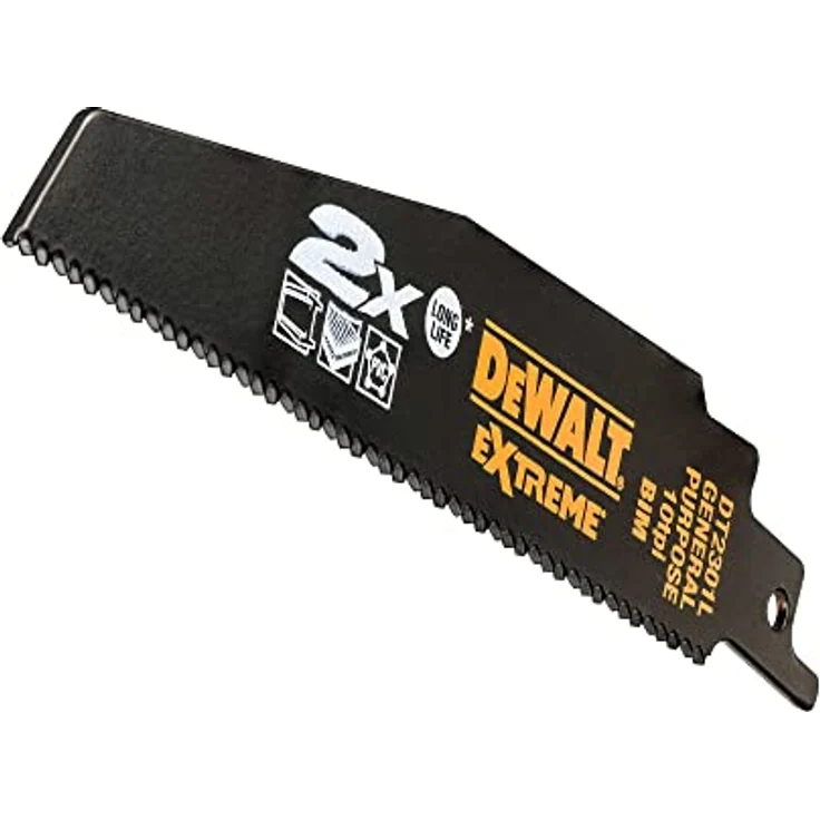 DeWalt 12-tlg. Extreme Bi-Metall Sägeblätter-Set (für Holz- und Metallsägearbeiten, robust und langlebig, in wiederverschließbarer Box), DT244L – Bild 7