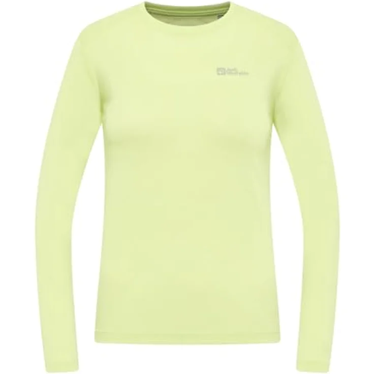 Jack Wolfskin VONNAN Ls T W, Damen Shirt, grünes TEXADRI Material mit geruchshemmender MICROBAN® Technologie, Größe S – Bild 3